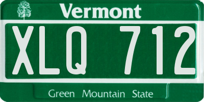 VT license plate XLQ712