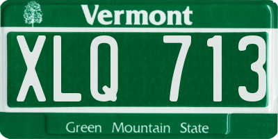 VT license plate XLQ713