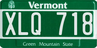 VT license plate XLQ718