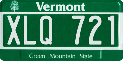 VT license plate XLQ721