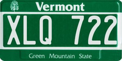VT license plate XLQ722