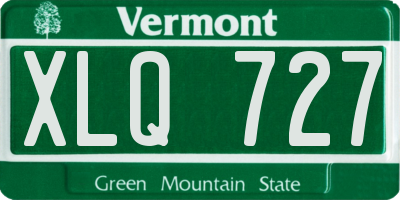 VT license plate XLQ727