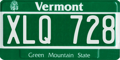 VT license plate XLQ728