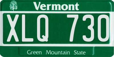VT license plate XLQ730