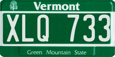 VT license plate XLQ733