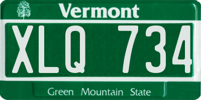 VT license plate XLQ734