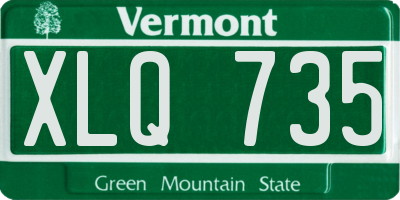VT license plate XLQ735