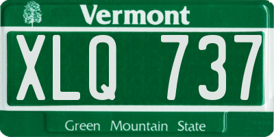 VT license plate XLQ737