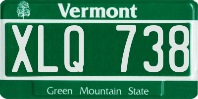 VT license plate XLQ738