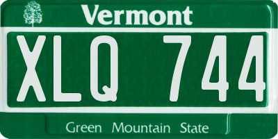 VT license plate XLQ744