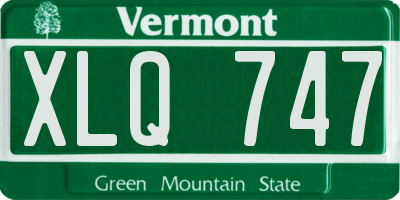 VT license plate XLQ747