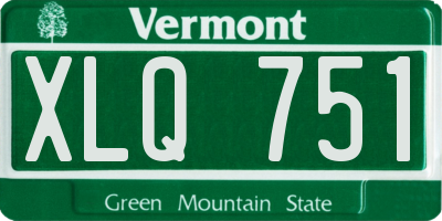 VT license plate XLQ751