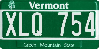 VT license plate XLQ754