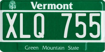 VT license plate XLQ755