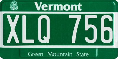 VT license plate XLQ756