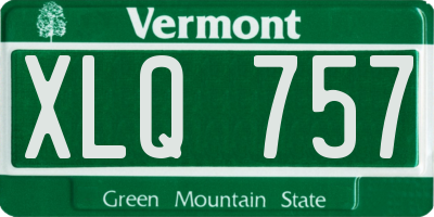 VT license plate XLQ757