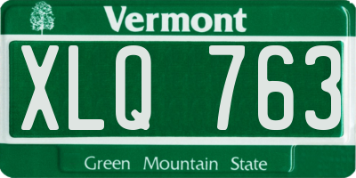 VT license plate XLQ763