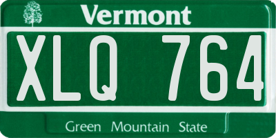 VT license plate XLQ764