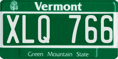 VT license plate XLQ766