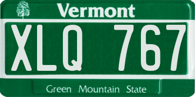 VT license plate XLQ767