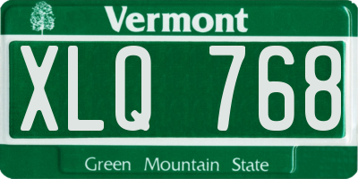 VT license plate XLQ768