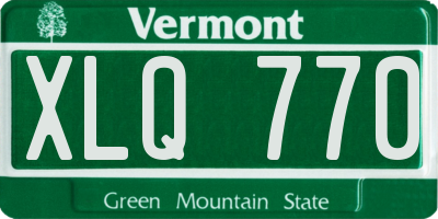 VT license plate XLQ770