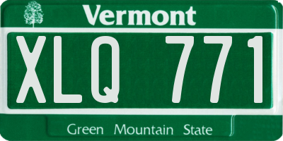VT license plate XLQ771