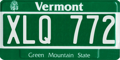 VT license plate XLQ772