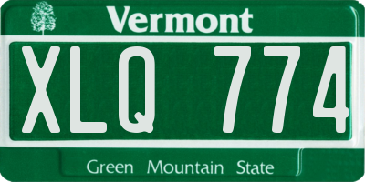 VT license plate XLQ774