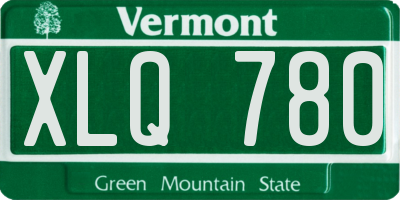 VT license plate XLQ780