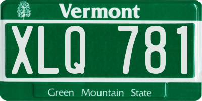 VT license plate XLQ781