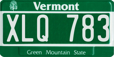 VT license plate XLQ783