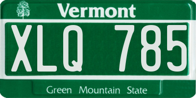 VT license plate XLQ785