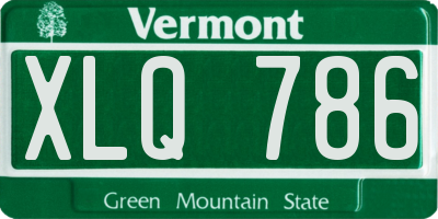 VT license plate XLQ786