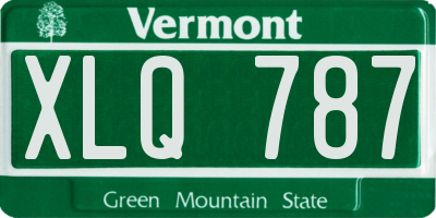 VT license plate XLQ787