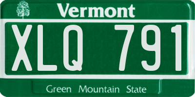 VT license plate XLQ791