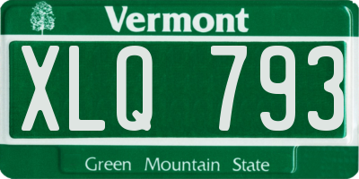 VT license plate XLQ793