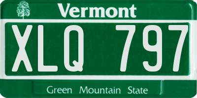 VT license plate XLQ797