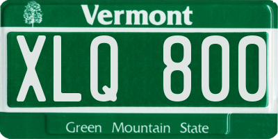 VT license plate XLQ800