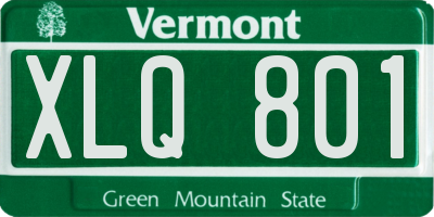 VT license plate XLQ801