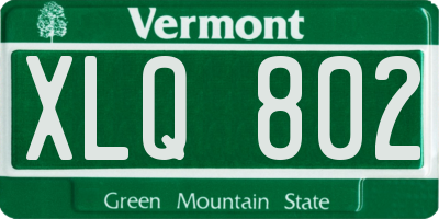 VT license plate XLQ802