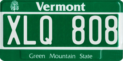 VT license plate XLQ808