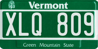 VT license plate XLQ809