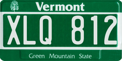 VT license plate XLQ812