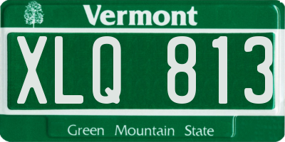 VT license plate XLQ813