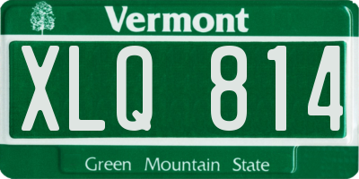 VT license plate XLQ814