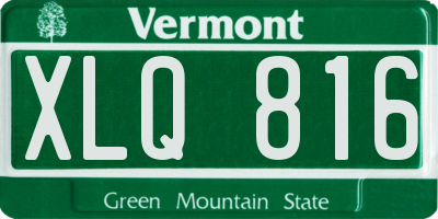 VT license plate XLQ816