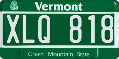 VT license plate XLQ818