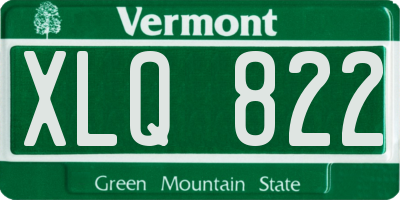 VT license plate XLQ822