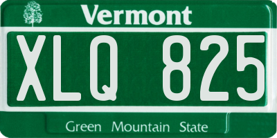 VT license plate XLQ825